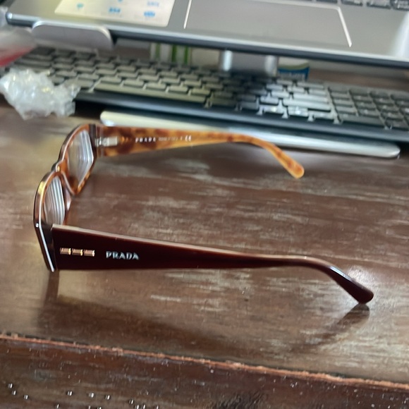 Prada VPR 10F 701-101 brown rectangular eyeglasses - Picture 16 of 16